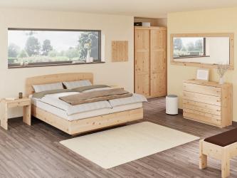 Boxspring-Zirbenholzbett "Johanna"
